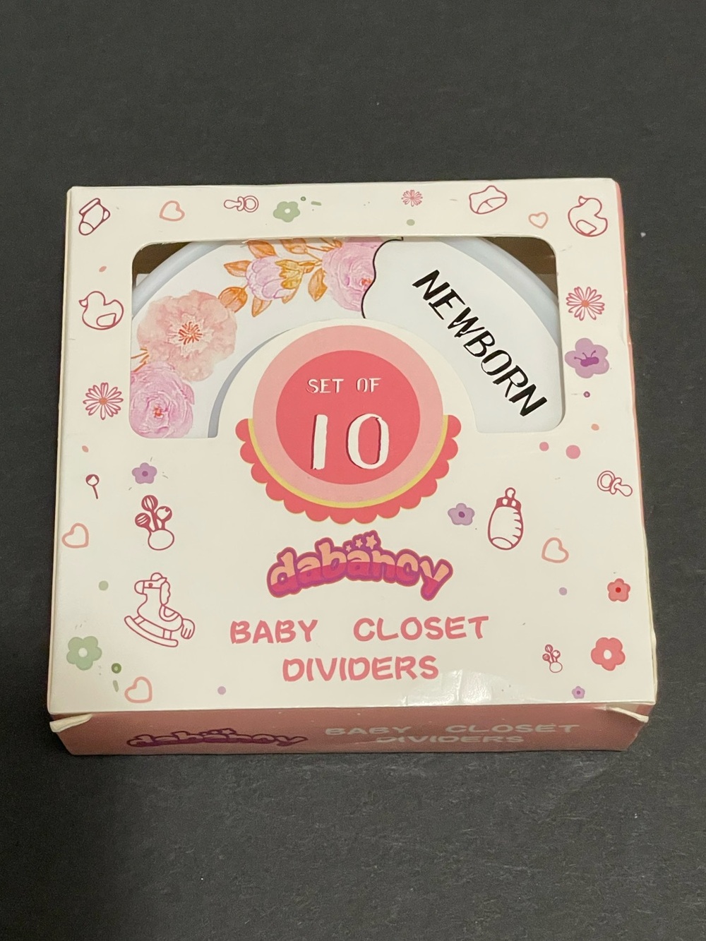 Baby clothes closet dividers (pink) set of 10